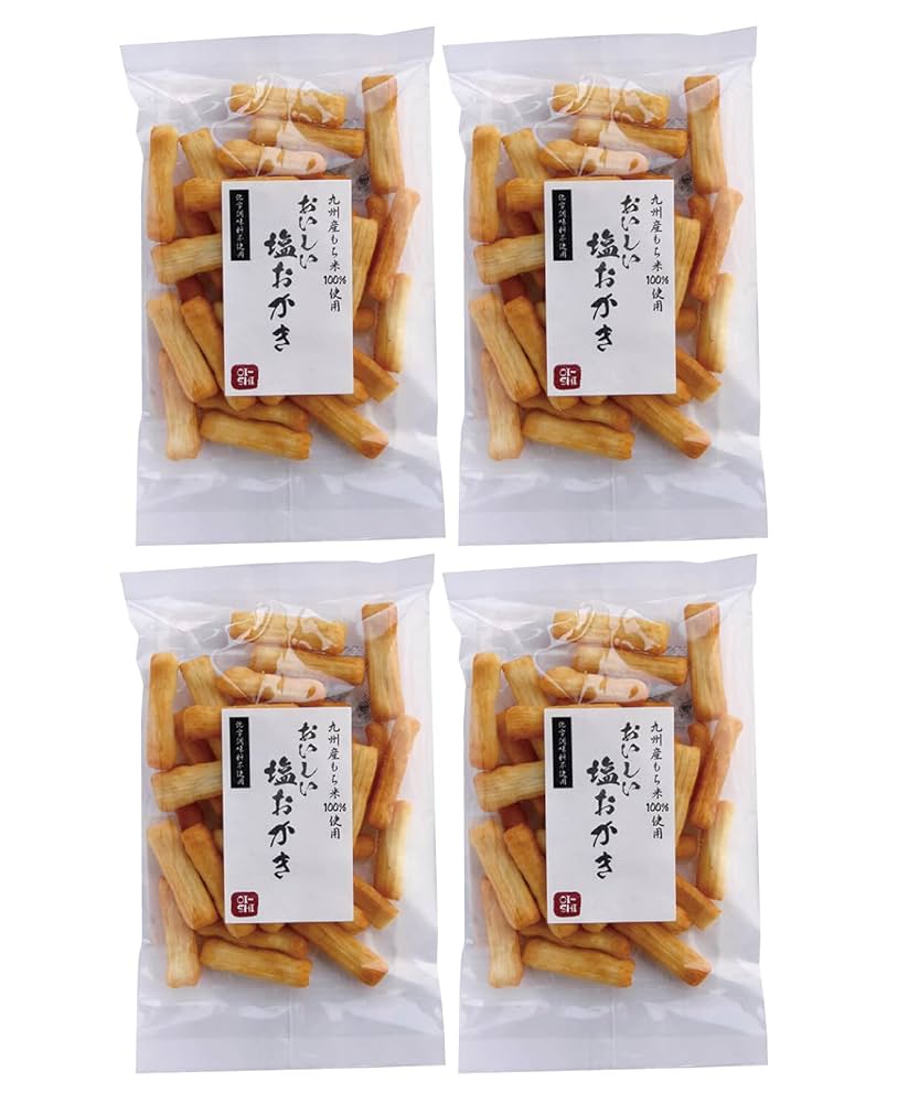 Amazon.co.jp: 無添加おかき おいしい 塩おかき70g×4袋
